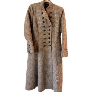 Moloh UK Military Style Boucle Tweed Coat